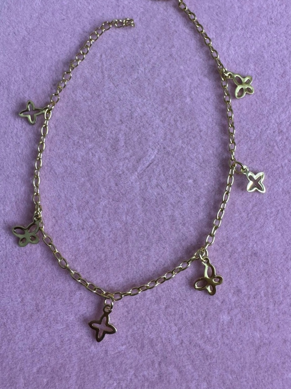 Gold Flower Charm Chain anklet - Women Jewelry